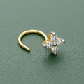 Elegant Floral Diamond Nose Pin